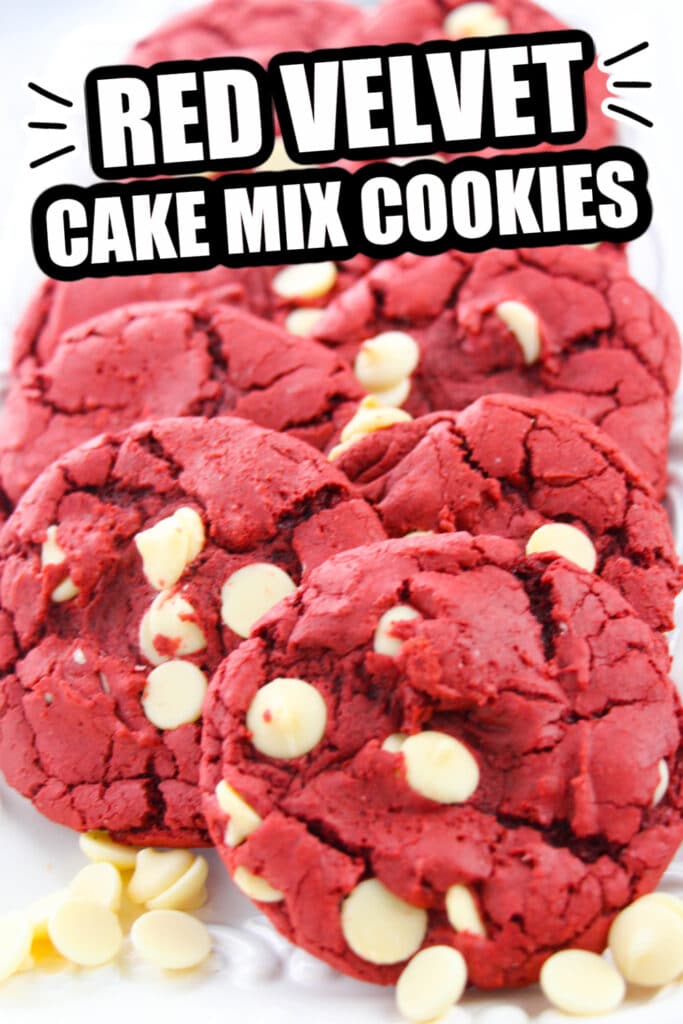 Cake mix cookies on a tray