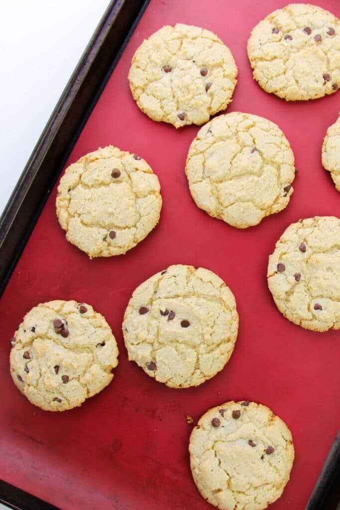 cookies on a baking silicone mat