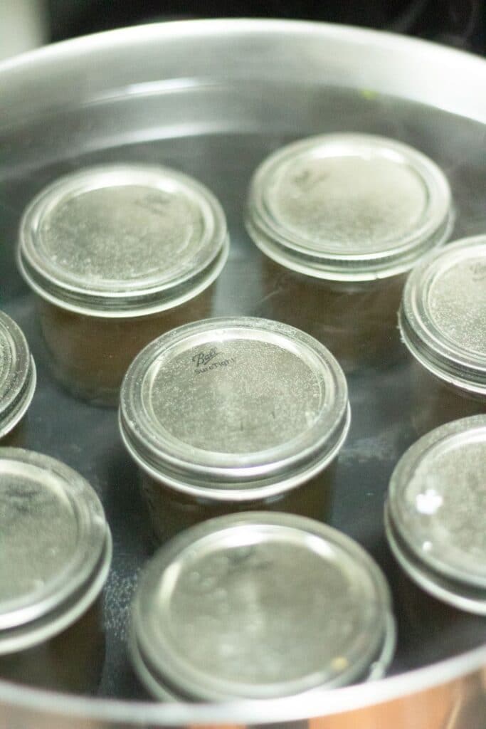 canning jars on stove 