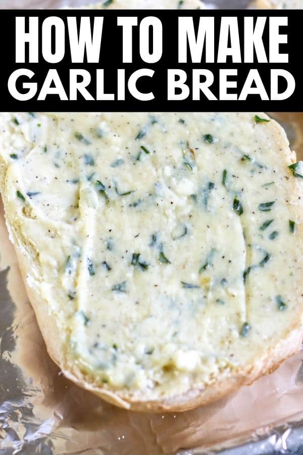 bread with garlic butter spread on it 