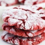 red velvet stacked cookies