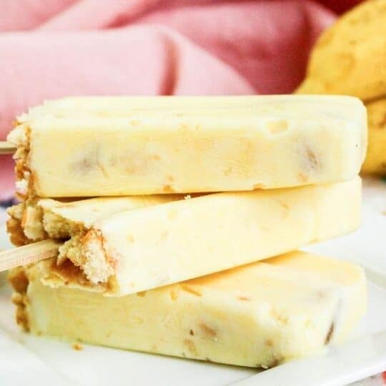 5 Ingredient Banana Pudding Popsicles Recipe • Bake Me Some Sugar
