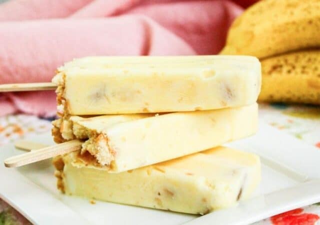 5 Ingredient Banana Pudding Popsicles Recipe Bake Me Some Sugar