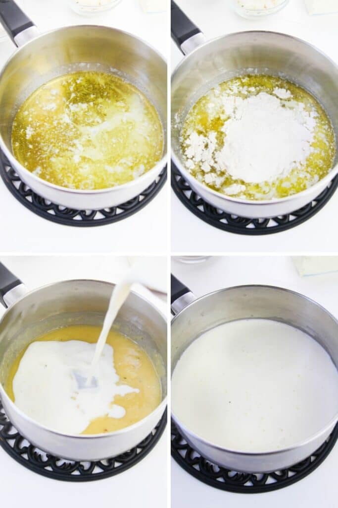 collage on how to make cheese sauce