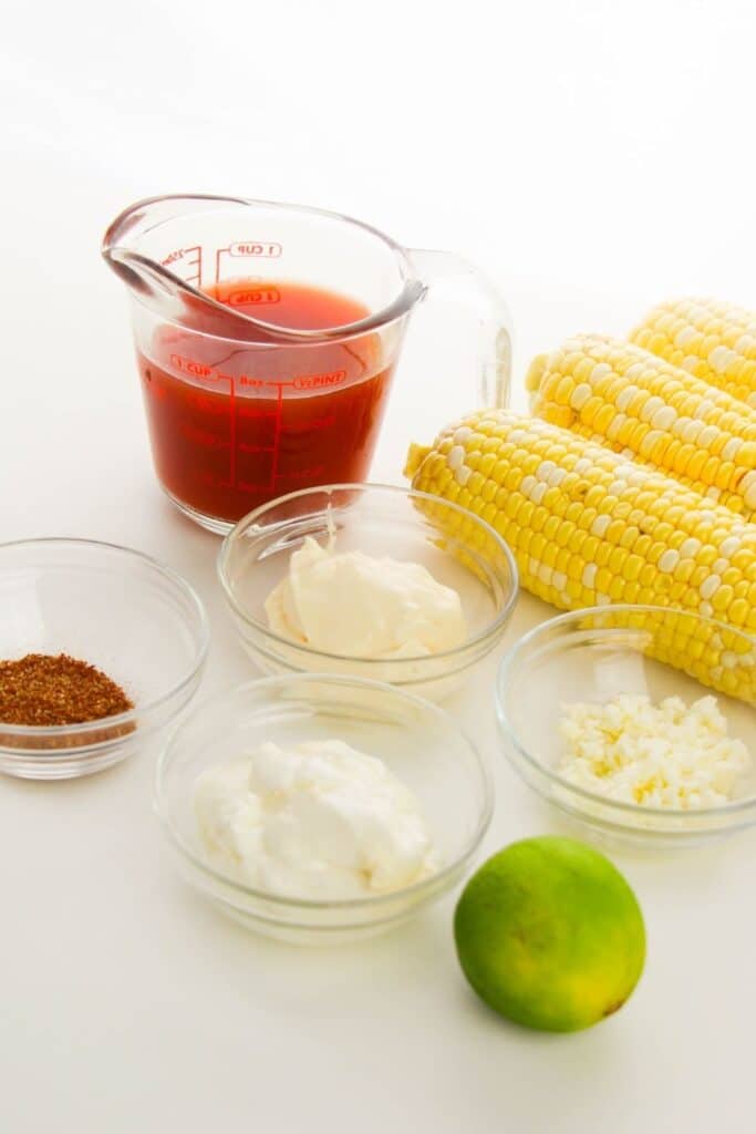 ingredients for corn on the cob ribs