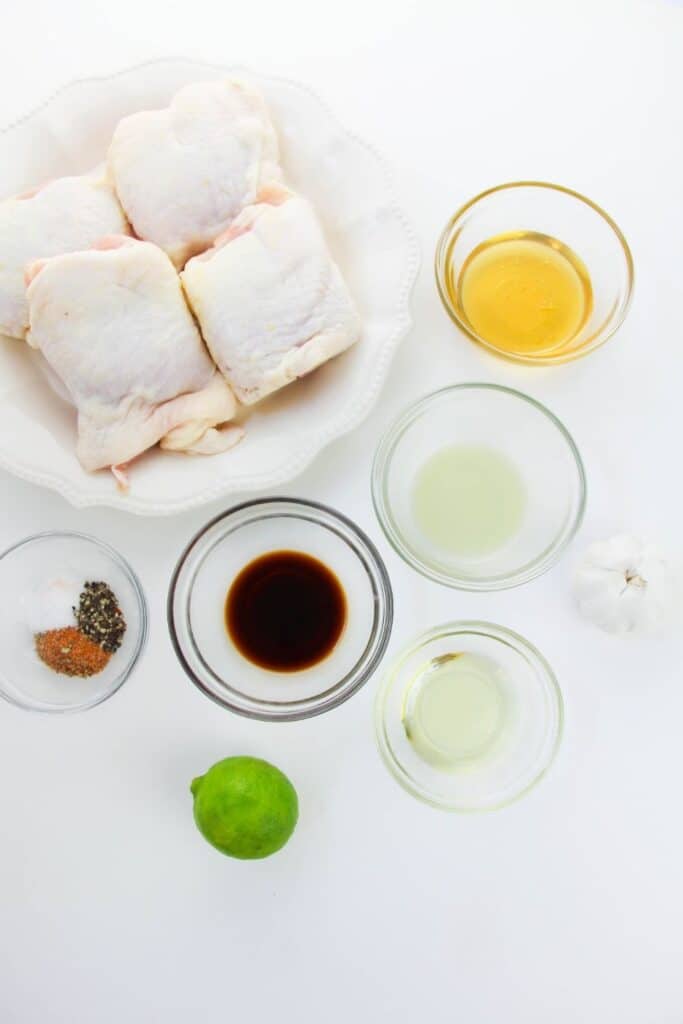 chicken thigh recipe ingredients on counter