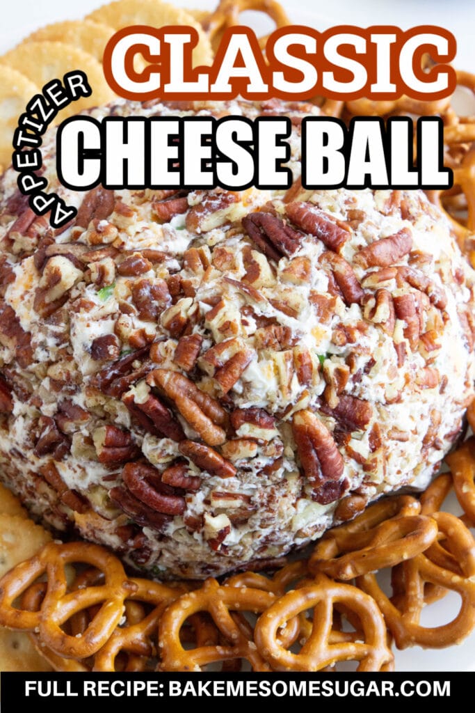 cheese ball on platter 