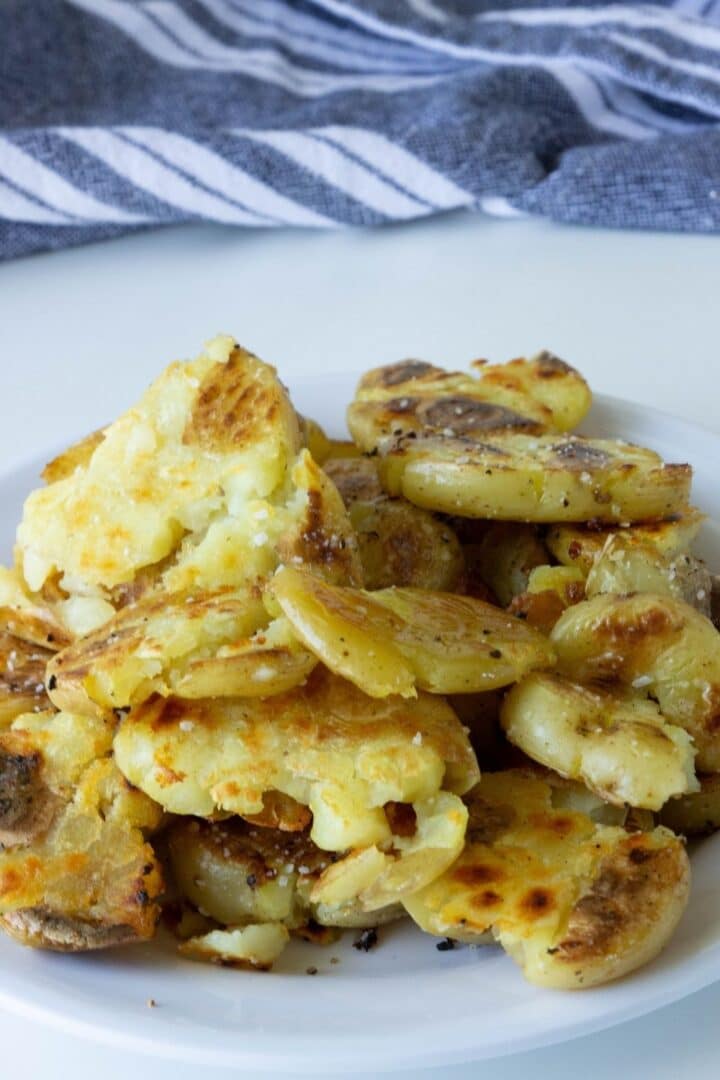 Easy Blackstone Smashed Potatoes Recipe • Bake Me Some Sugar