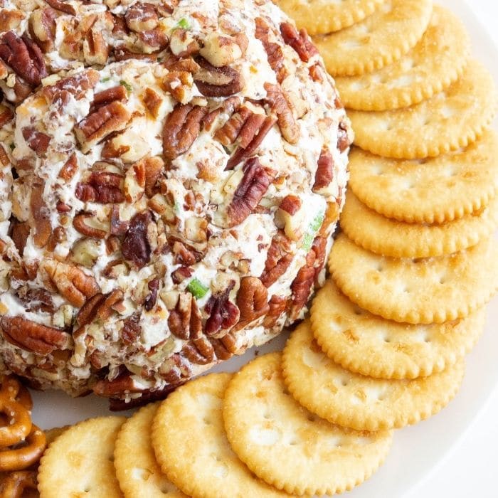 cheese ball on on plate