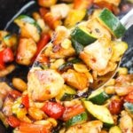 kung pao dish with spoon