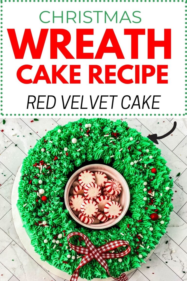 Red Velvet Christmas Wreath Cake Recipe • Bake Me Some Sugar