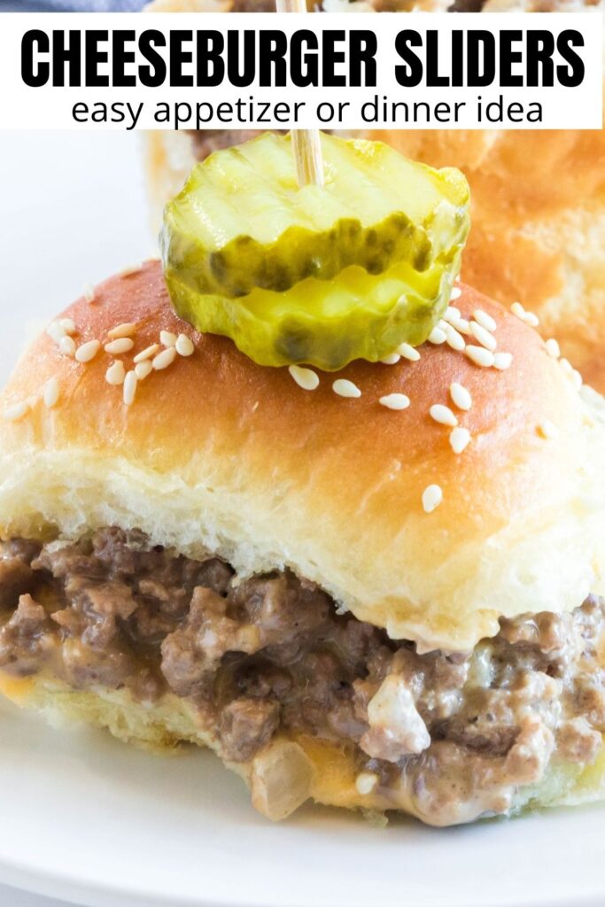 cheeseburger slider on plate