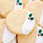 christmas cookies stacked on top of each other