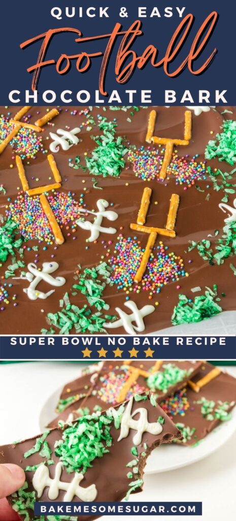 football chocolate bark