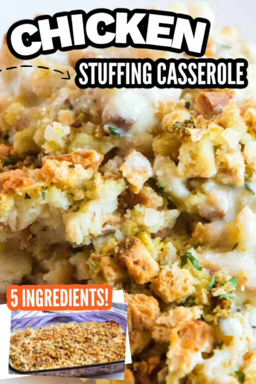 5 Ingredient Chicken Stuffing Casserole Recipe • Bake Me Some Sugar