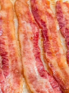 bacon on a baking sheet spread out