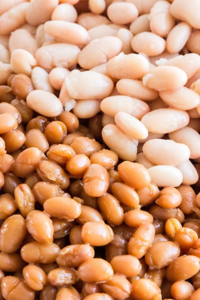 closeup of beans in a bowl on counter 