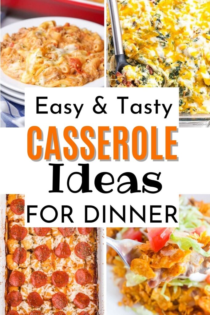  easy casserole recipes in a collage