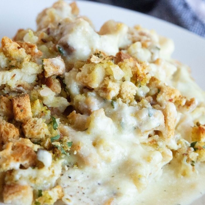 5-Ingredient Turkey Stuffing Slow Cooker Casserole