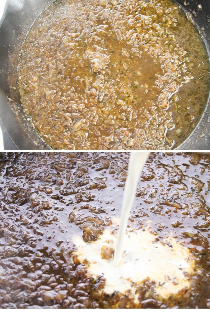 onion gravy collage