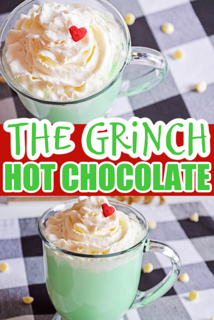 green hot chocolate in a cup 