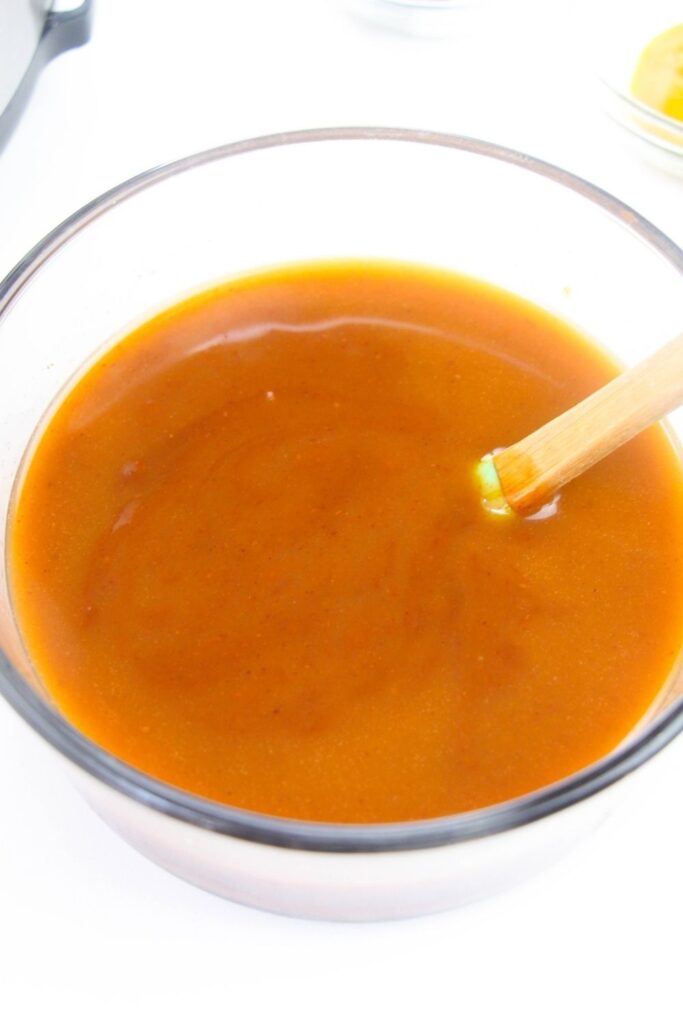 bbq sauce mixture in bowl 