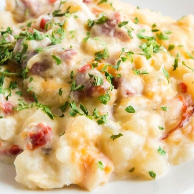 Crockpot Kielbasa and Potatoes Casserole Recipe - Bake Me Some Sugar