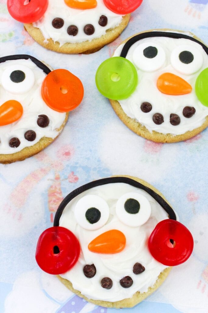 overhead shot of christmas cookies 