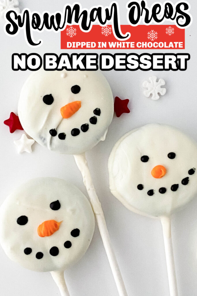 Snowman dipped oreos