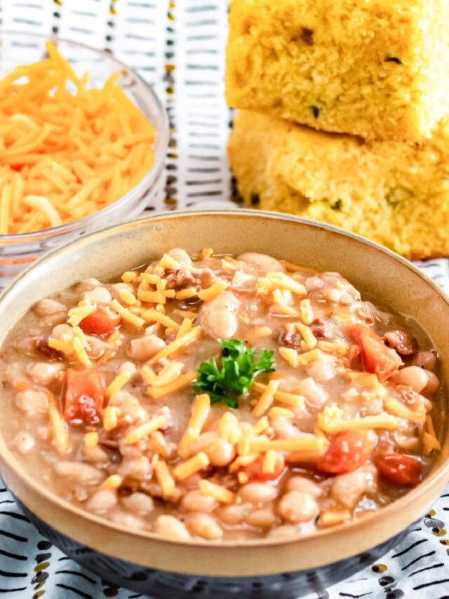 Crockpot Bean and Bacon Soup Story • Bake Me Some Sugar
