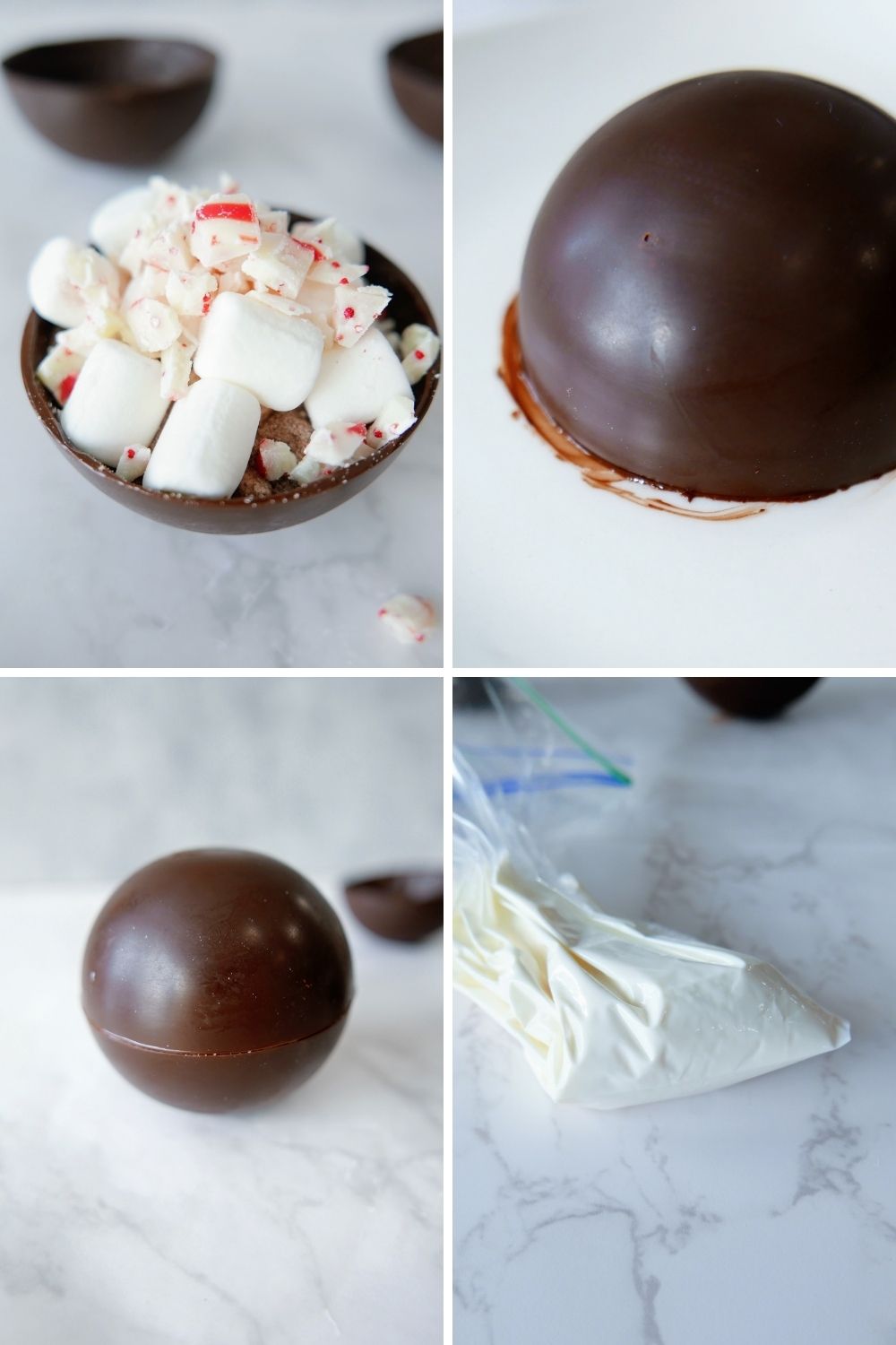 Christmas Peppermint Hot Chocolate Bombs Recipe • Bake Me Some Sugar