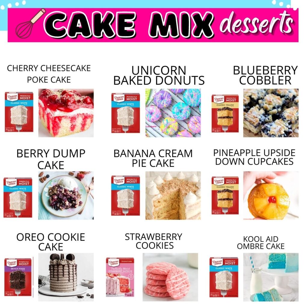 cake mix dessert recipes