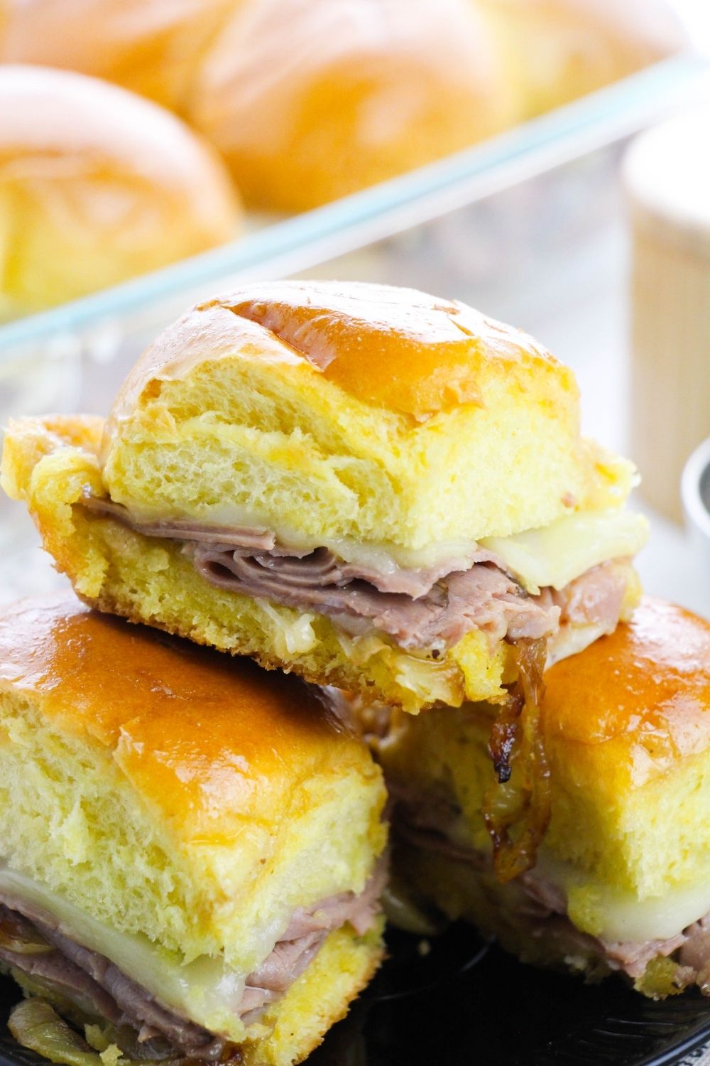 French Dip Roast Beef Sliders Recipe • Bake Me Some Sugar