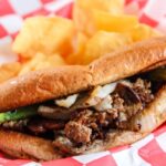 philly cheesesteak in basket