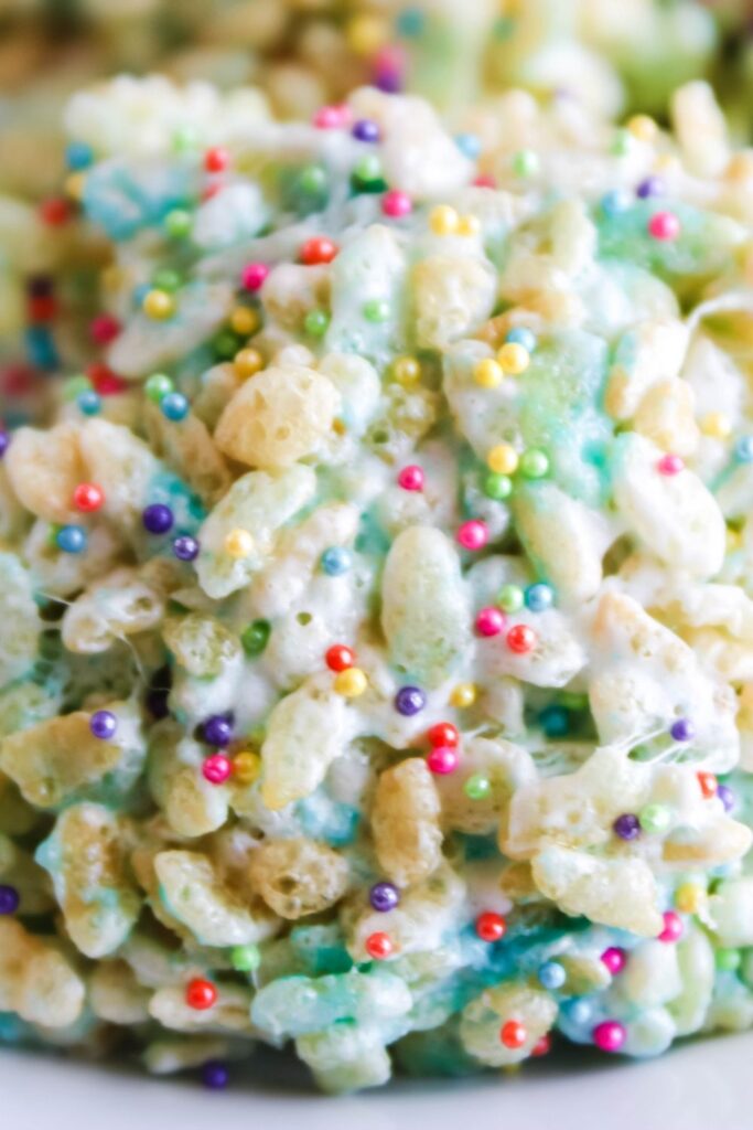 close up of Easter rice krispies treat