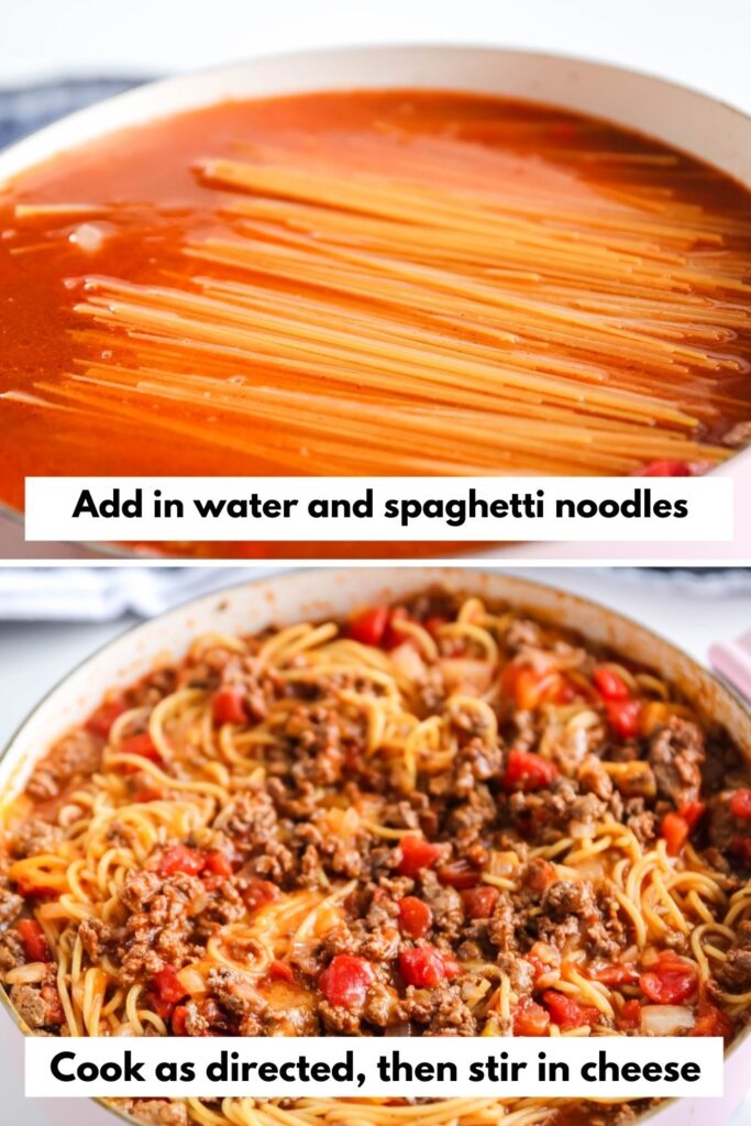 how to make Mexican spaghetti collage