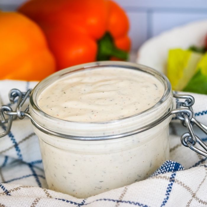 mexican ranch in a glass jar with lid