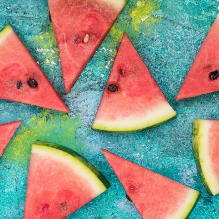 watermelon on a table