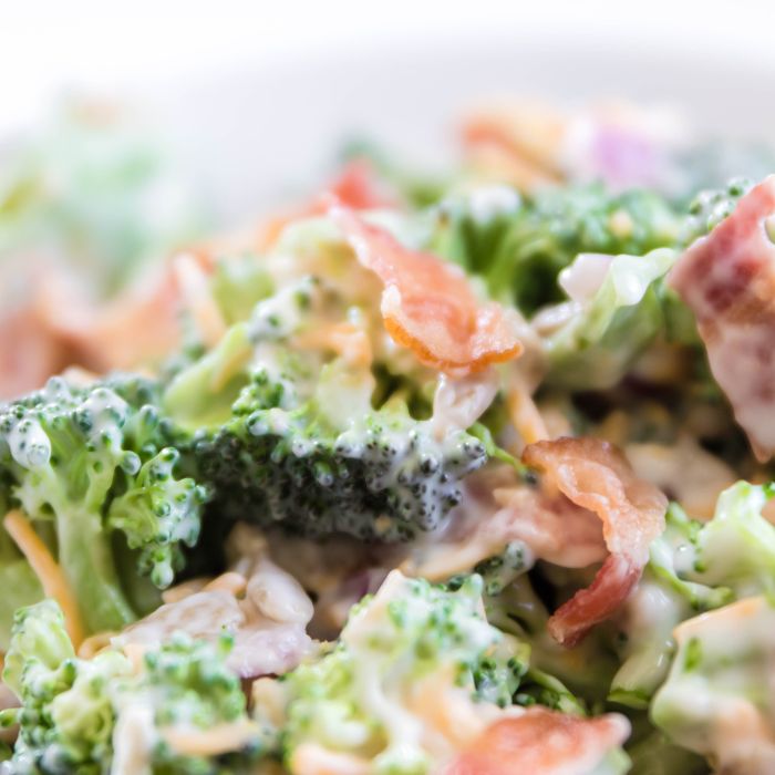 broccoli salad on plate