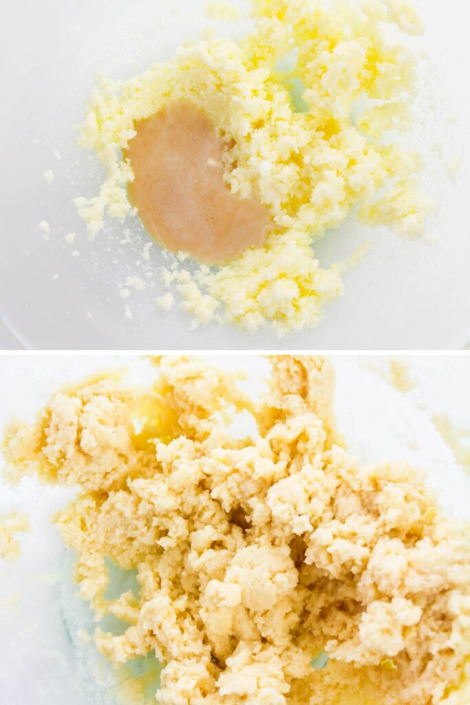 edible cookie dough batter in a bowl in collage photo