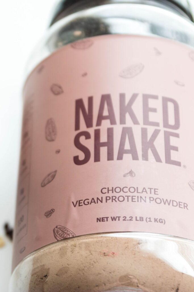 naked shake laying on counter