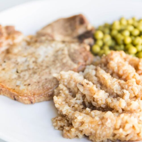 Baked Pork Chops and Rice Recipe • Bake Me Some Sugar