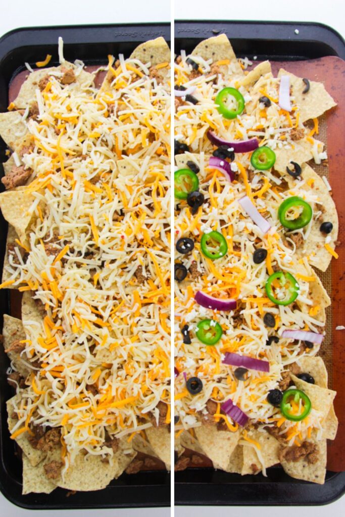 loaded nachos picture of how to pile on toppings 