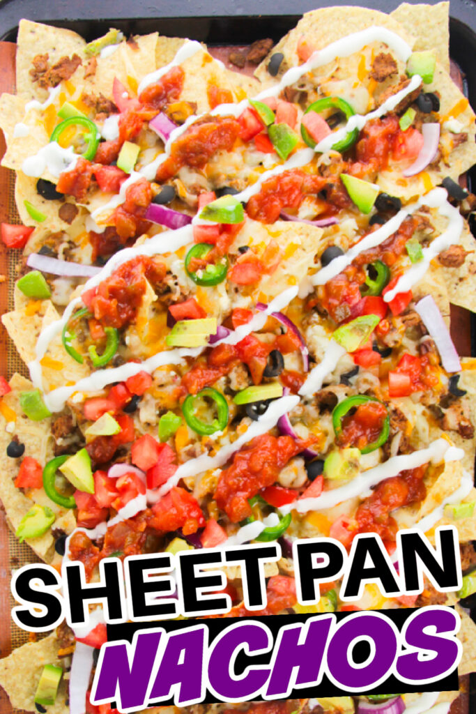 Sheet Pan Nachos Recipe • Bake Me Some Sugar