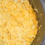 cheesy hashbrown casserole in a crockpot