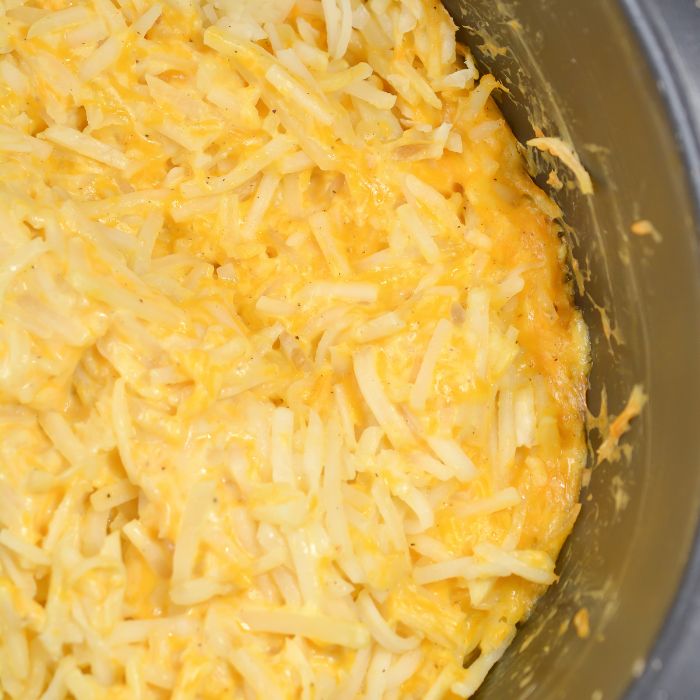 Cheesy Hashbrown Casserole in the Slow Cooker!