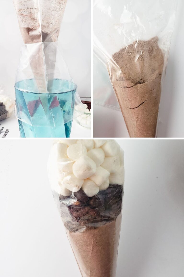 Reindeer Hot Chocolate Gift Bags • Bake Me Some Sugar