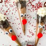 reindeer cones on white counter