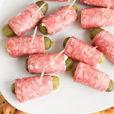 pickle roll ups on table