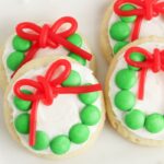 wreath cookies on a plate